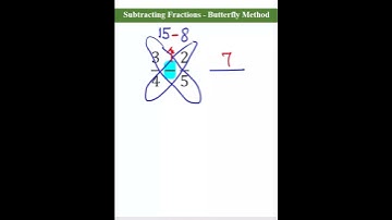 Subtracting Fractions - Butterfly Method #shorts #maths #fraction #subtraction #butterfly