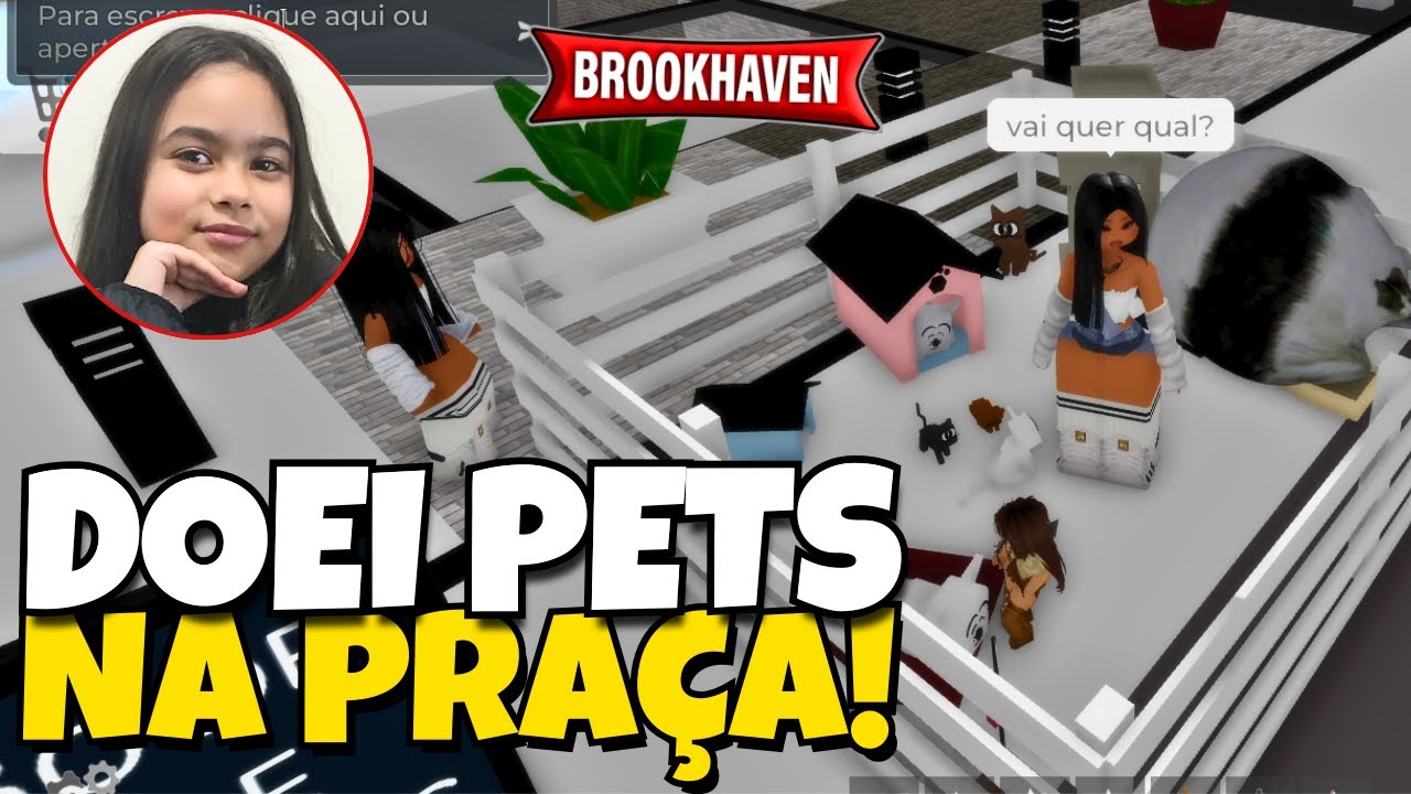 DOEI CACHORROS E GATINHOS NA PRAÇA! 🐶🐱💖 Brookhaven | Roblox #roblox # ...
