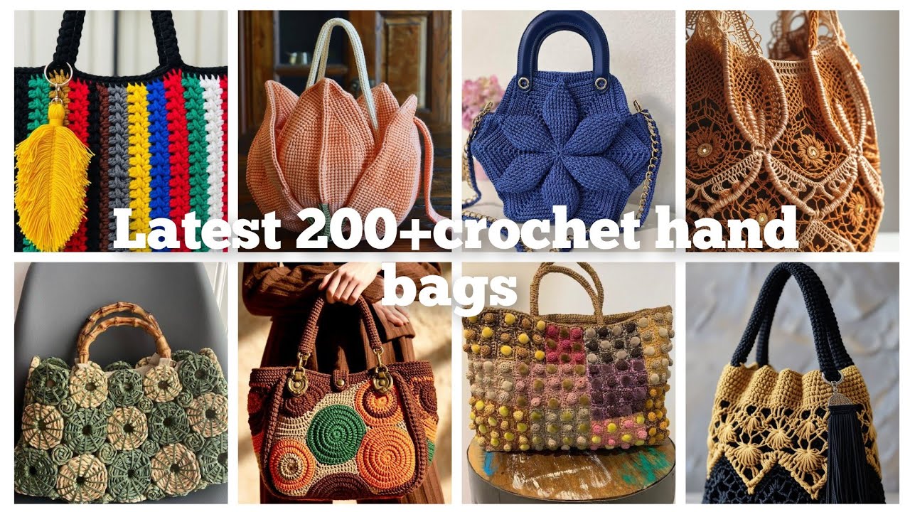 #1 unique stylish crochet hand bags designs/latest attractive crochet purse designs