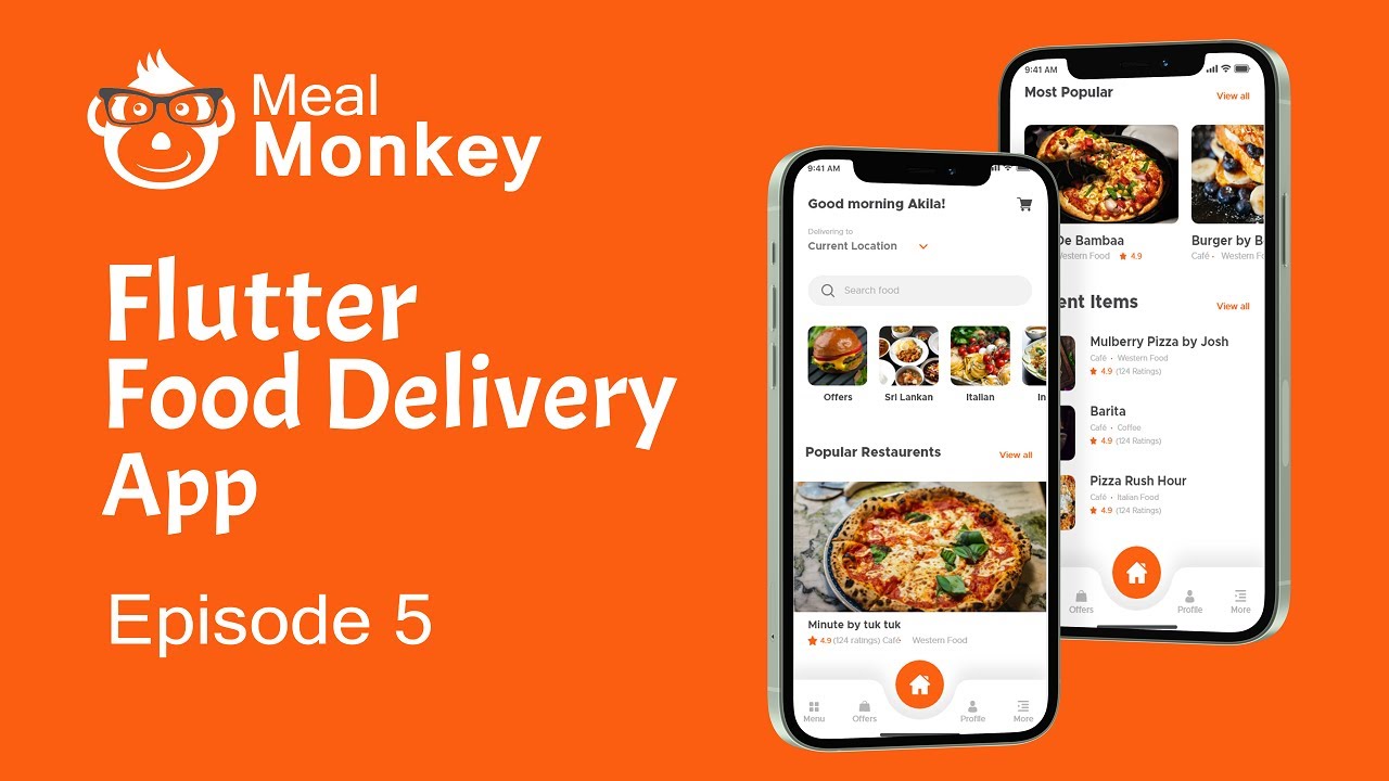 Flutter Food Delivery App Episode 5 - Home Screen - Flutter Speed Code ...