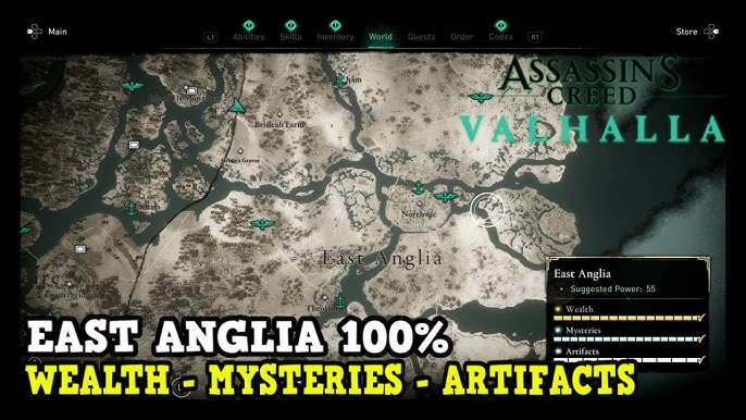 All Assassin's Creed Valhalla Cent Wealth, Mysteries, and