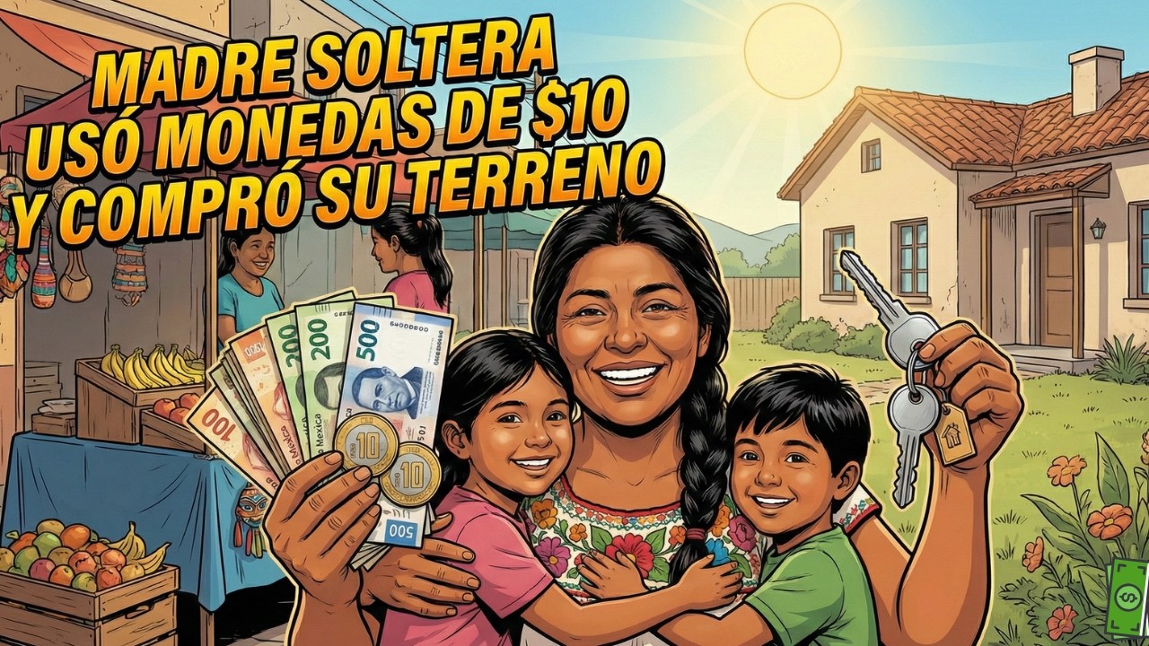 Cómo una MADRE SOLTERA VENDEDORA AMBULANTE usó Monedas de $10 y TIENE su Terreno Propio