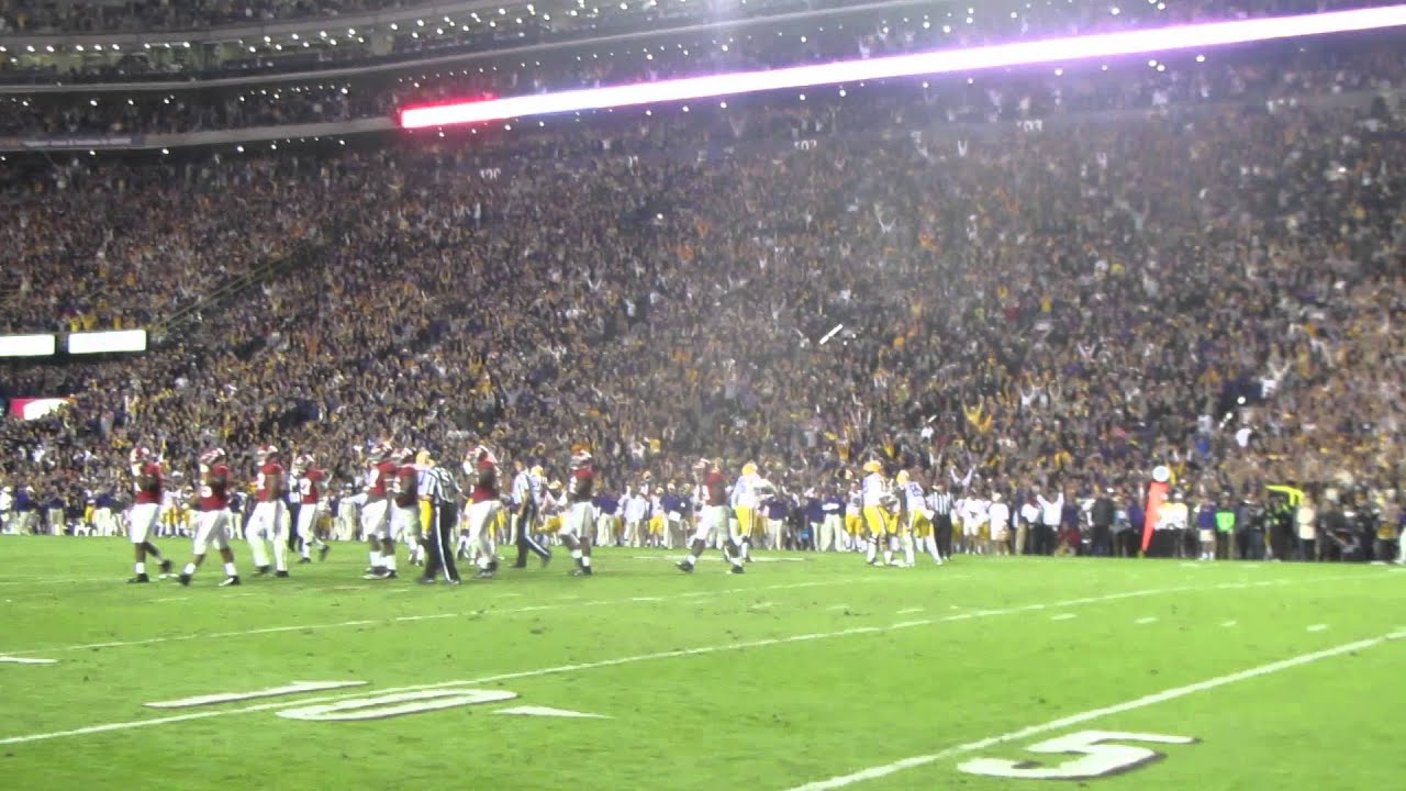 LSU Late Field Goal Against Alabama 11/8/14 YouTube
