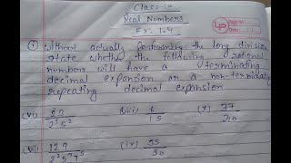 Class 10 ll Chapter Real Numbers Ex :- 1.4 ll Question no.1 (vi)(vii)(viii)(ix)(x) Answer