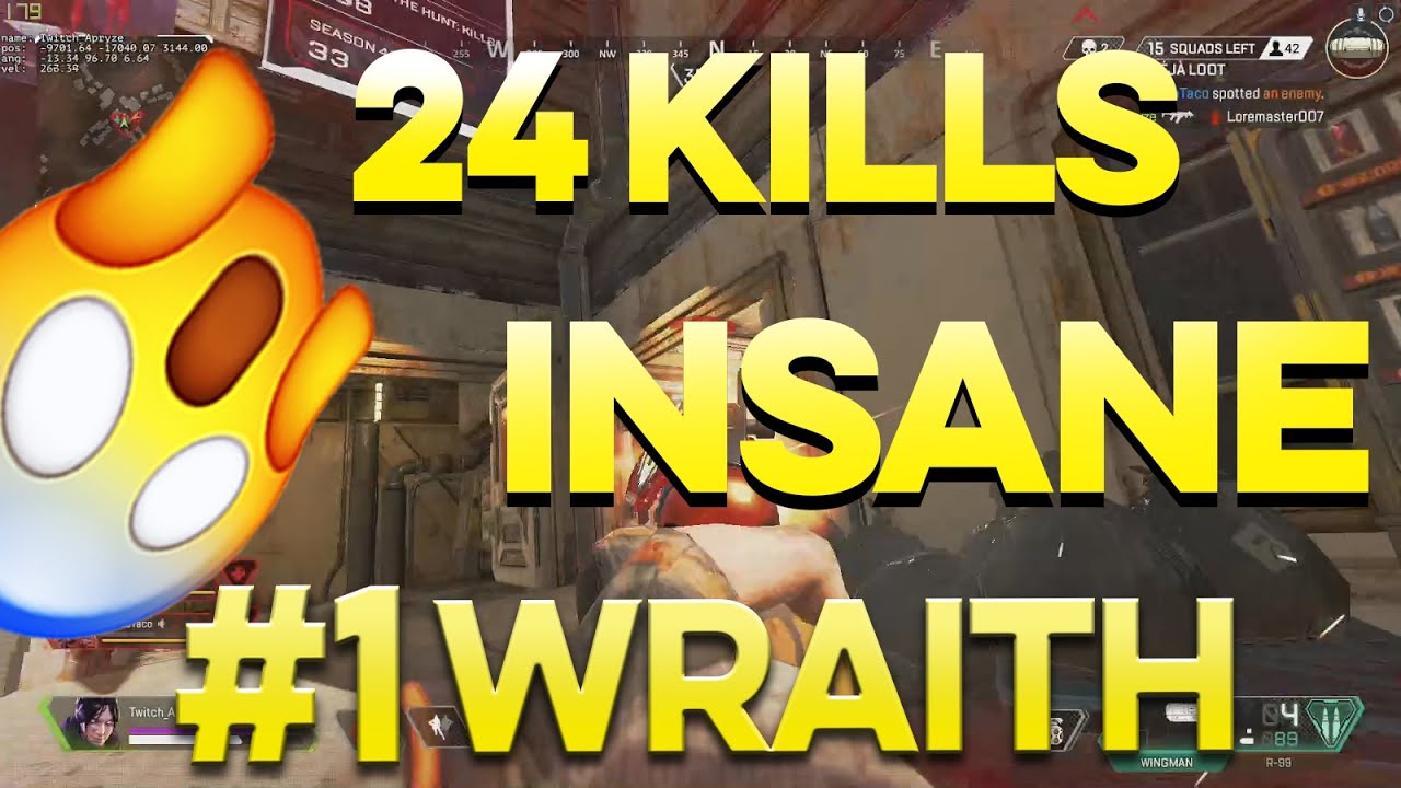 APRYZE 24 KILLS | #1 WRAITH APEX LEGENDS