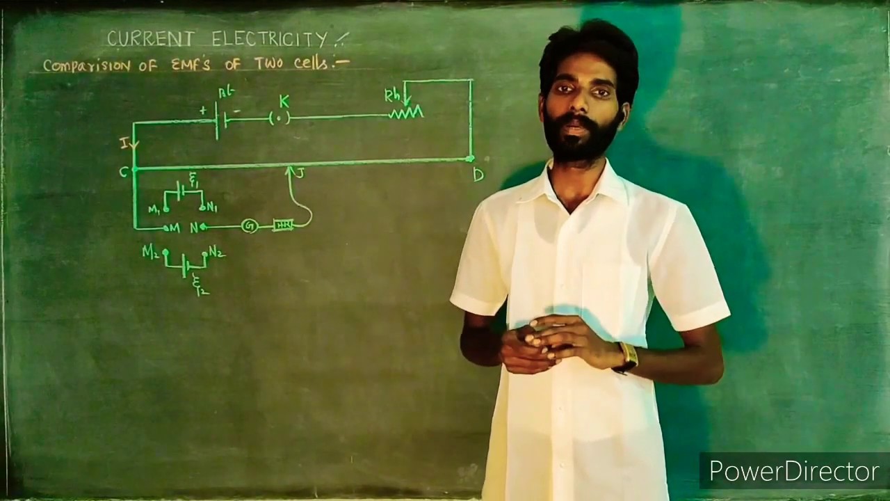 Comparison of emf's of two cells potentiometer tamil plus two