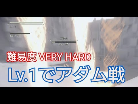 【NieR:Automata】レベル 1 でアダムを倒してみた stylish battle