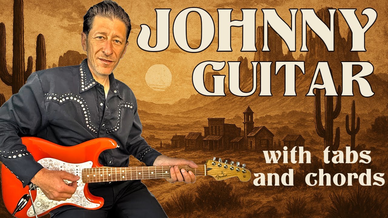Johnny Guitar (The Spotnicks, Peggy Lee) - EASY GUITAR LESSON with TABS 🎸🔥