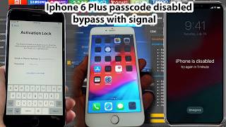 Iphone 6 Plus passcode disabled bypass with signal by unlocktool iphone icloud remove tool