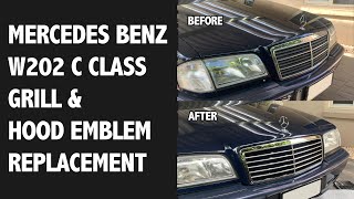 leder bombe mastermind Mercedes W202 C Class Grill & Hood Emblem Replacement - YouTube