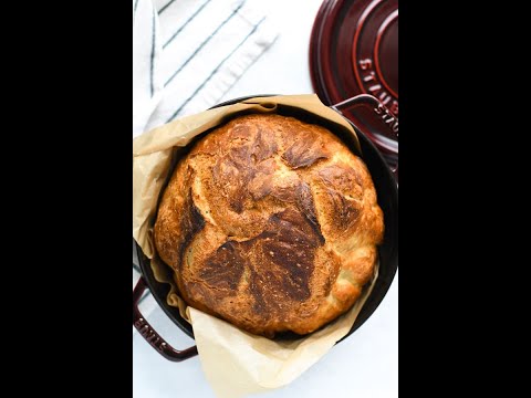 Dutch Oven Bread {No Knead!} - The Seasoned Mom