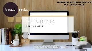 What are If statements | Intro To Python for Teens
