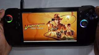 Asus Ally Rog x  - Indiana Jones Gameplay + AORUS RTX 3080 GAMING BOX screenshot 5