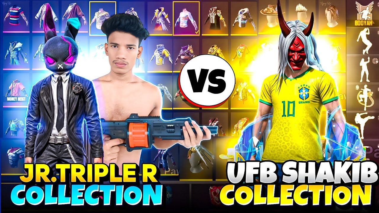 Jr Triple R 50 হাজার 💵 বাজি দরে কালেকশন Vs 😱😱 l বিশ্ব সেরা ff Collection 😱l Jr ...
