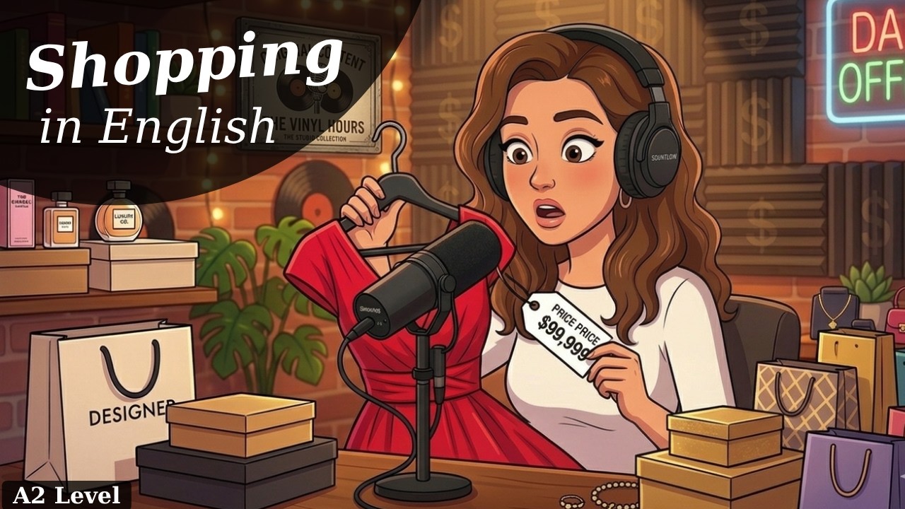 Test Your English: Shopping in English (Story + Test + Vocabulary)