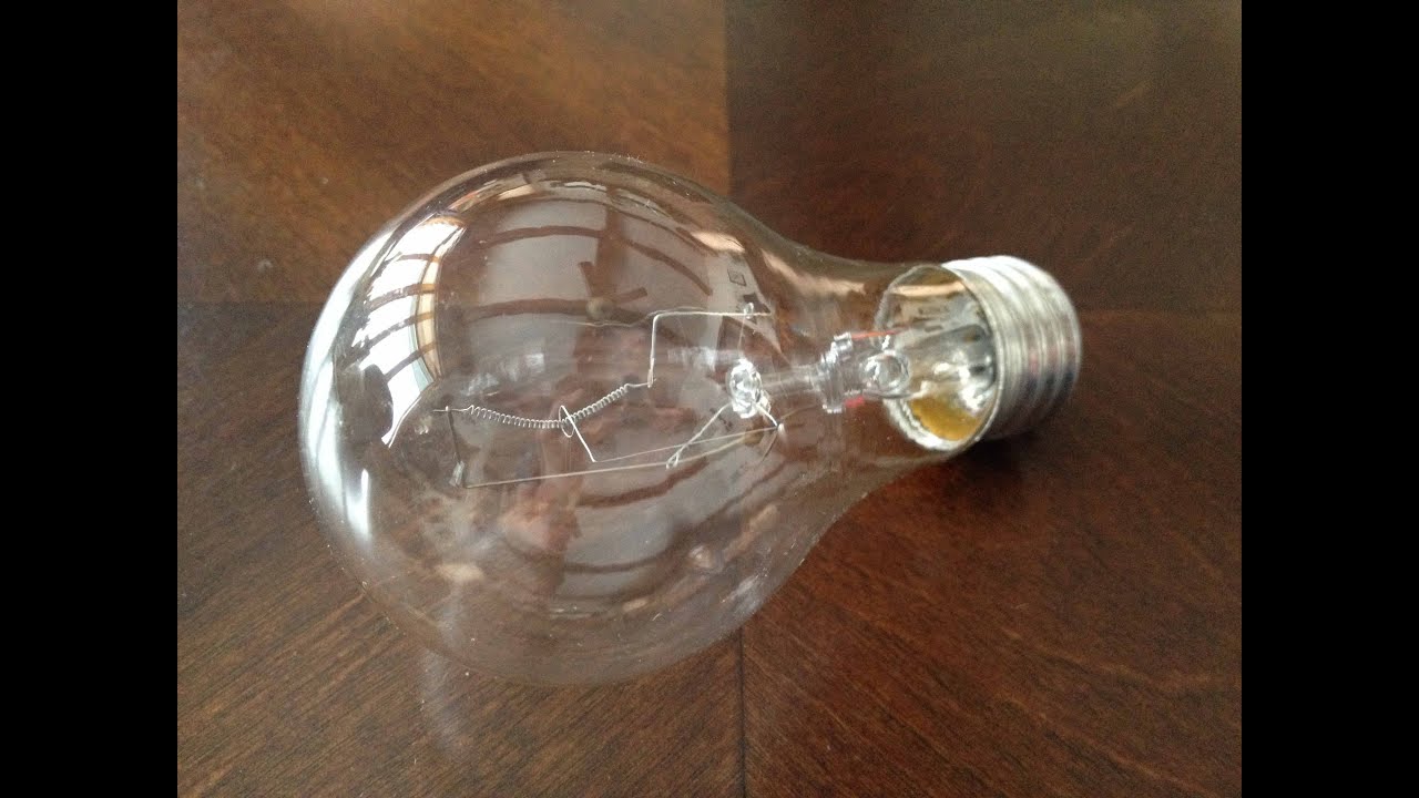 Old GE 100watt Clear Incandescent Light Bulb YouTube