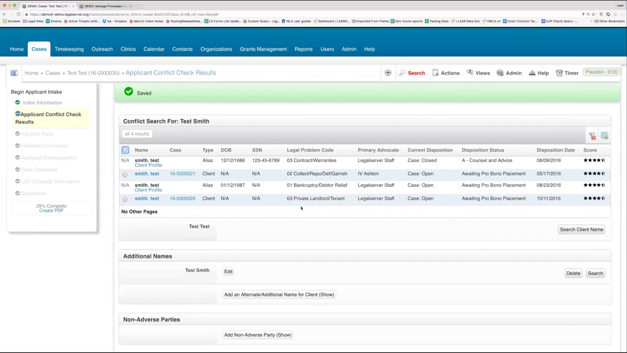 Applicant Conflict Search
