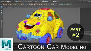 Car 3D Cartoon Modeling & Texturing Tutorial (Part 02) | Maya 3D Cartoon Modeling Series #06