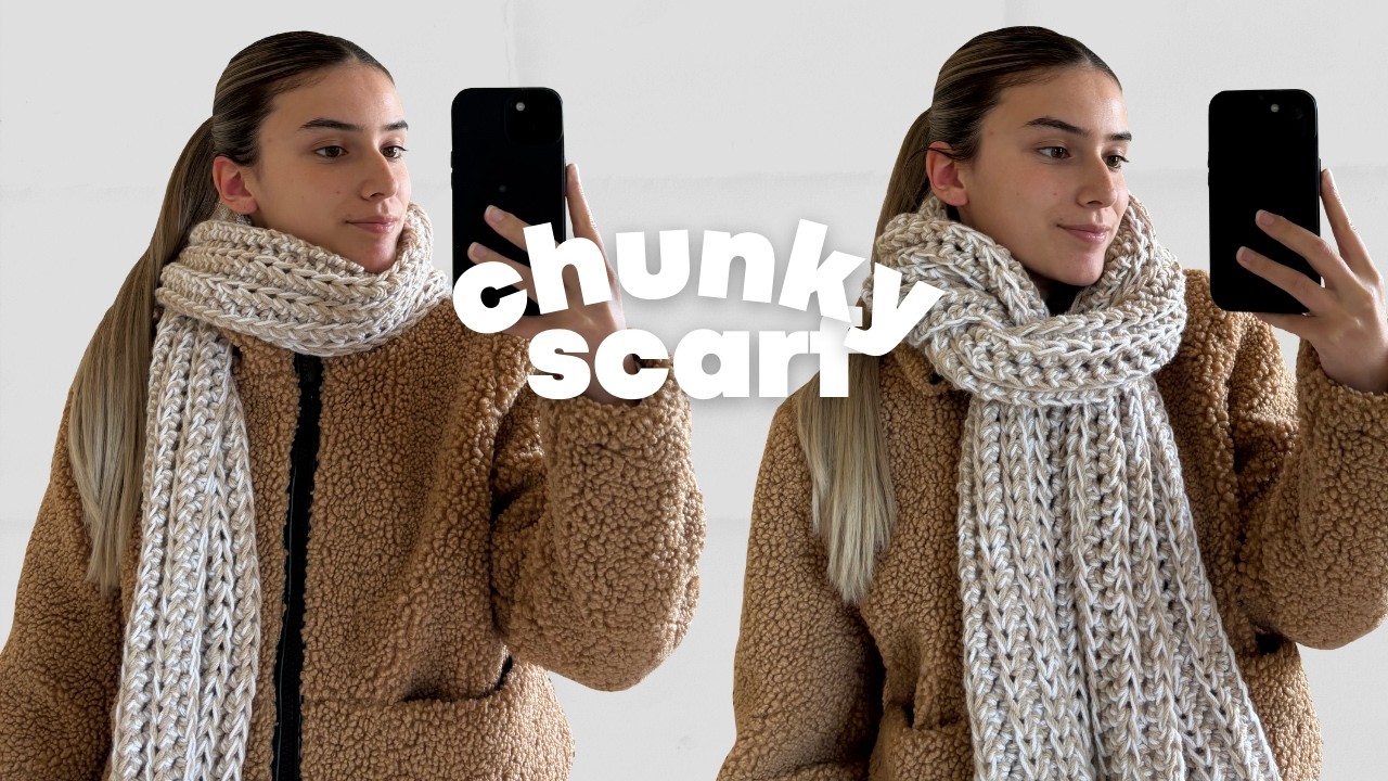 Урок по вязанию крючком толстого шарфа для начинающих