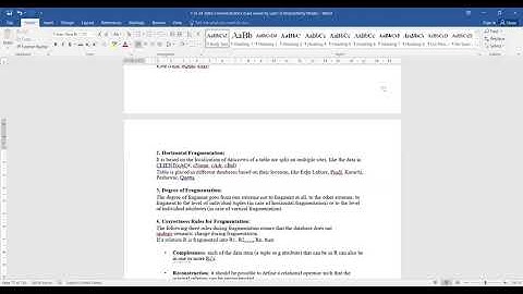 Degree of Fragmentation   DDBMS - part 5