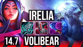 IRELIA vs VOLIBEAR (TOP) | 7 solo kills, 400+ games | EUW Master | 14.7