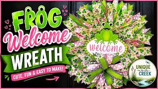 🐸 Frog Welcome to Our Pad Wreath Tutorial