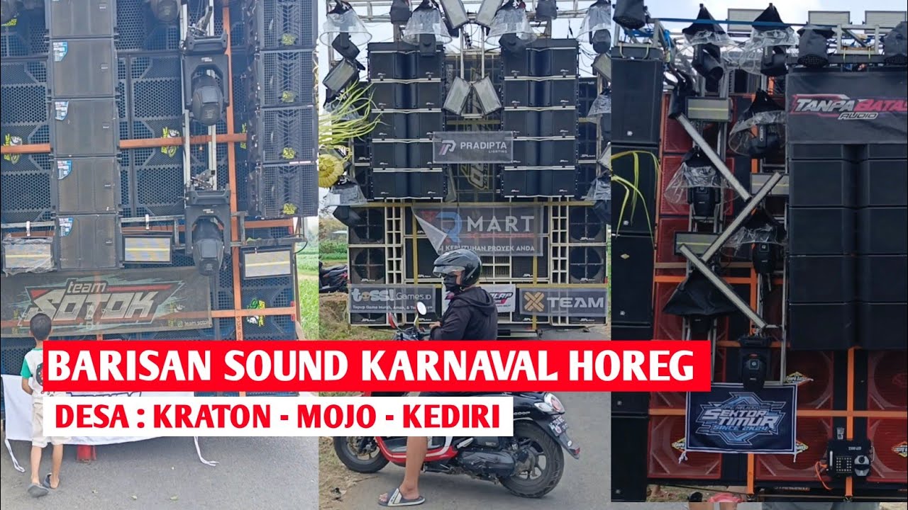 Barisan sound sementara karnaval desa kraton mojo kediri