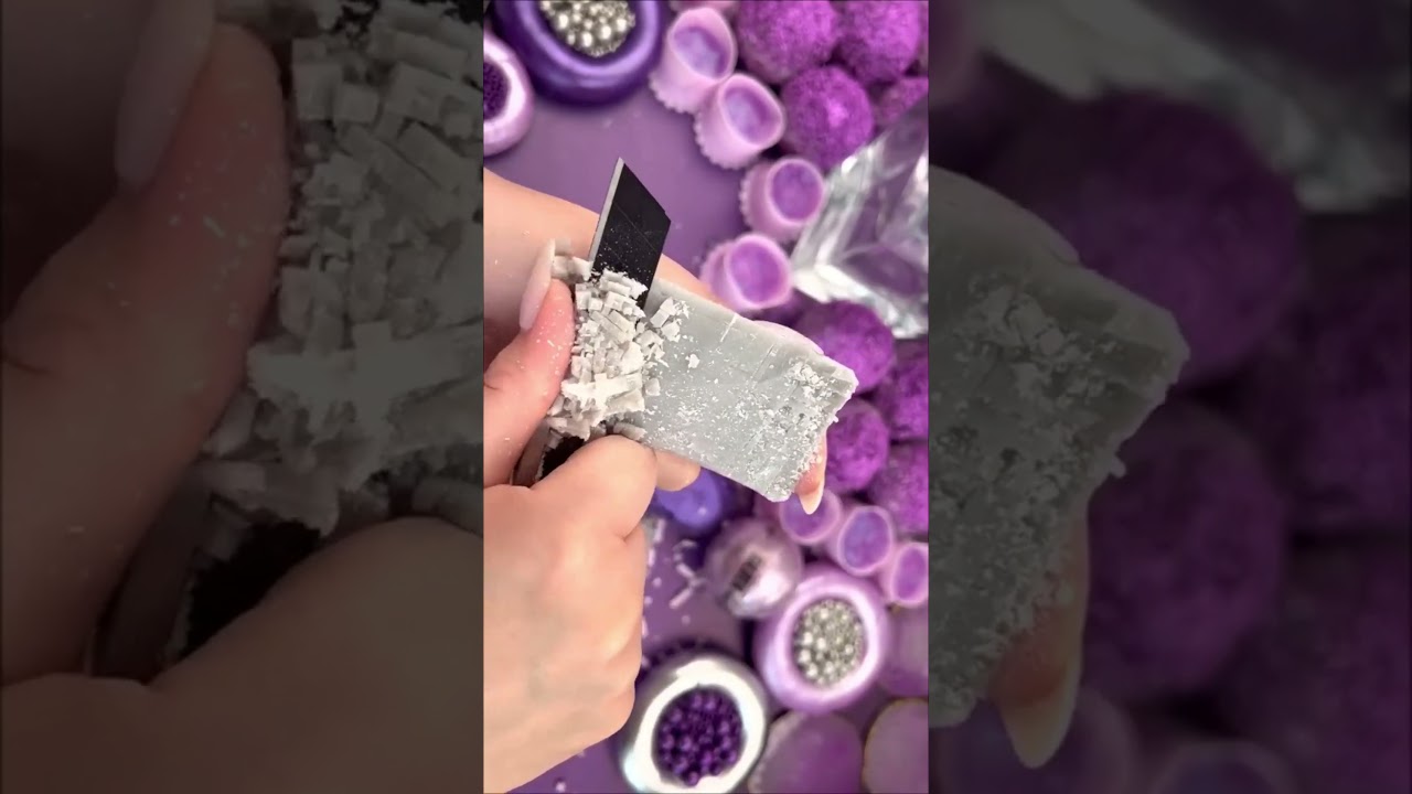 Colorful Soap Square Cutting Satisfying ASMR with Smooth, Crisp Cuts!