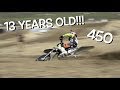 WORLD'S FASTEST KID ON A 450!!!