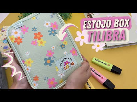 Estojo Box Académie Floral Verde Tom Pastel - Tilibra