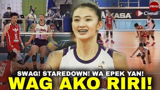 Maddie Madayag naisahan ang #1 Middle Blocker na si Riri Meneses. Swag at Staredown Wa Epek!