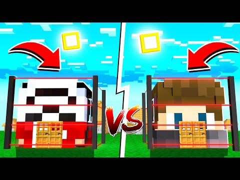 GÜVENLİ TERS MASKE EV vs OĞUZ ASLAN EV - Minecraft Minik Ev Kapışmaları