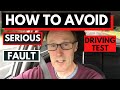 How To Avoid A Serious Fault On The Driving Test.