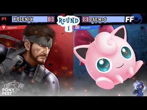 Ponyfest 3.0 Smash Fest: Round 2 Phoenix (Snake) Vs Daemos (Jigglypuff)
