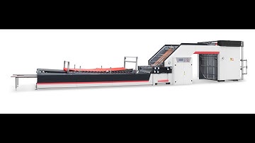 automatic high speed flute laminator working with flip flop stacker at customer factory