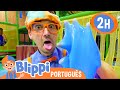 Blippi Aprende os 5 Sentidos! | 2 HORAS DO BLIPPI! | Vídeos Educativos para Crianças em Português