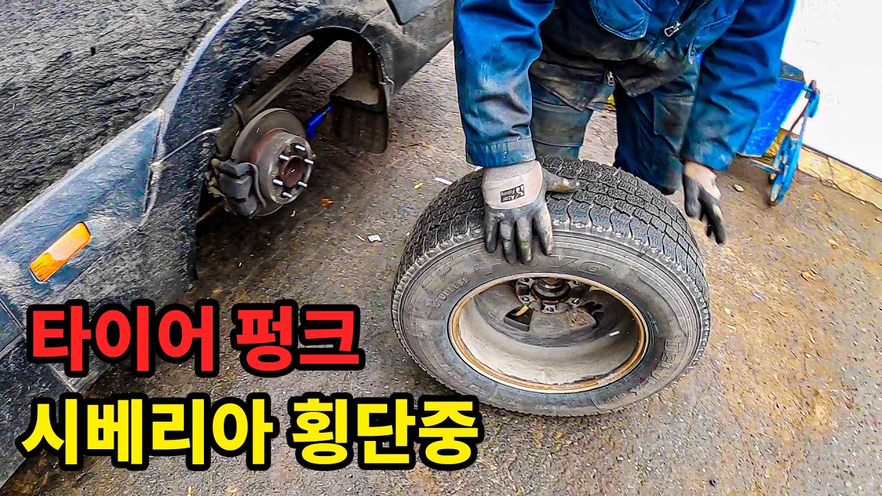 #29 🇷🇺 러시아 시골에서 타이어 터진 줄 모르고 달렸습니다