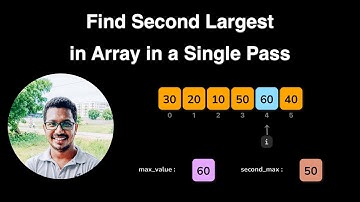 Find Second Largest Element in Array | Optimal Single Pass Solution | DSA by Program Guru