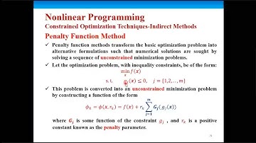 Nonlinear Programming (Constrained Optimization Techniques [2]): Optimization #12 | ZC OCW