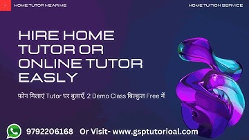 GSP TUTORIAL - HOME TUITION SERVICE