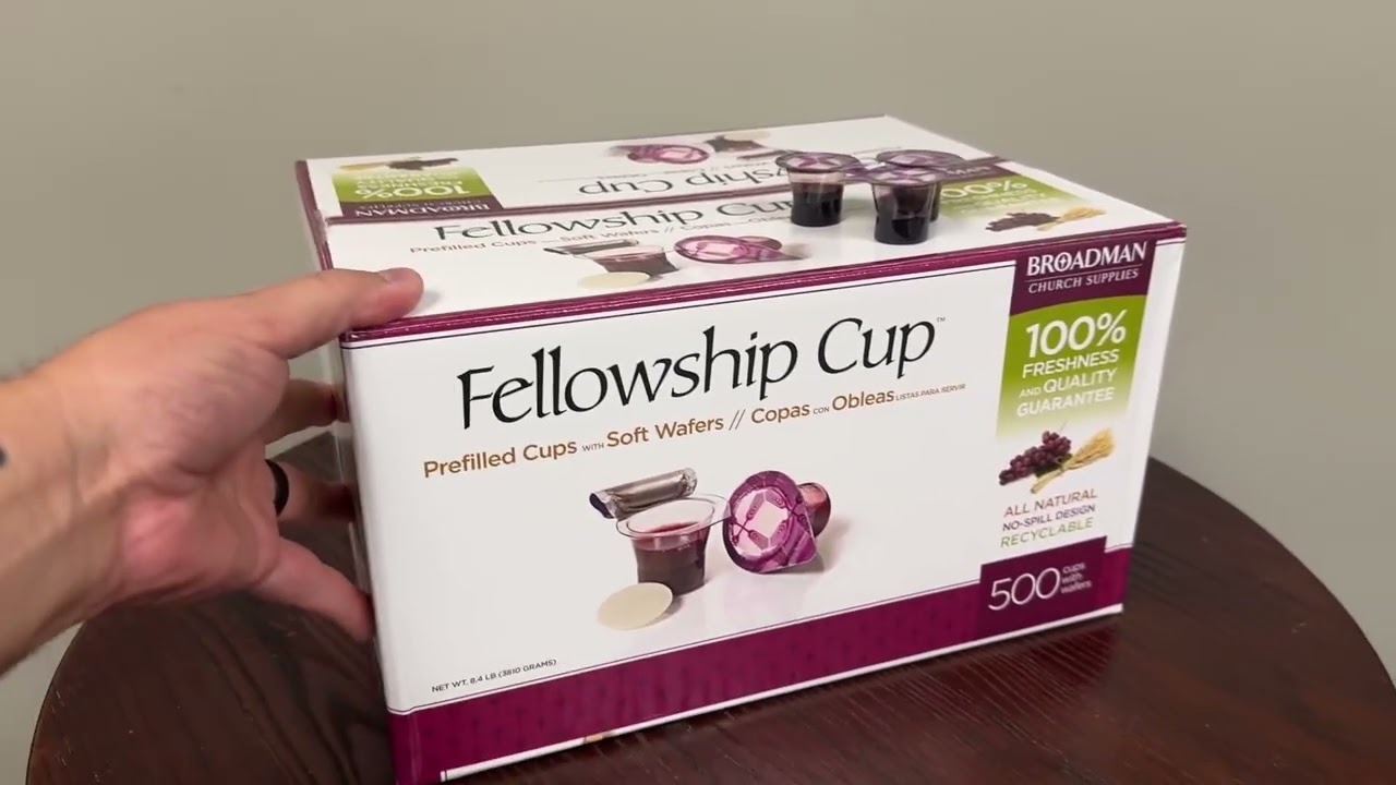 BROADMAN CHURCH SUPPLIES Pre filled Communion Fellowship Cup, Juice and Wafer Set