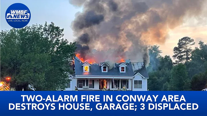 Two-alarm fire in Conway area destroys house, garage; 3 displaced