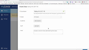 How to Create a Class in Lexia