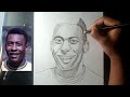 How to draw pele  step by step  drawing pele face  tutorial  for beginners  easy draw pele