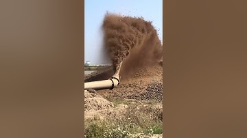 The most exciting scene of cutter suction dredger in dredging operation