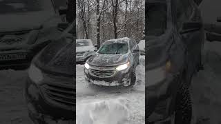 Chevrolet Equinox на резине Kormoran Snow без шипов. Проходимость по снегу и льду.
