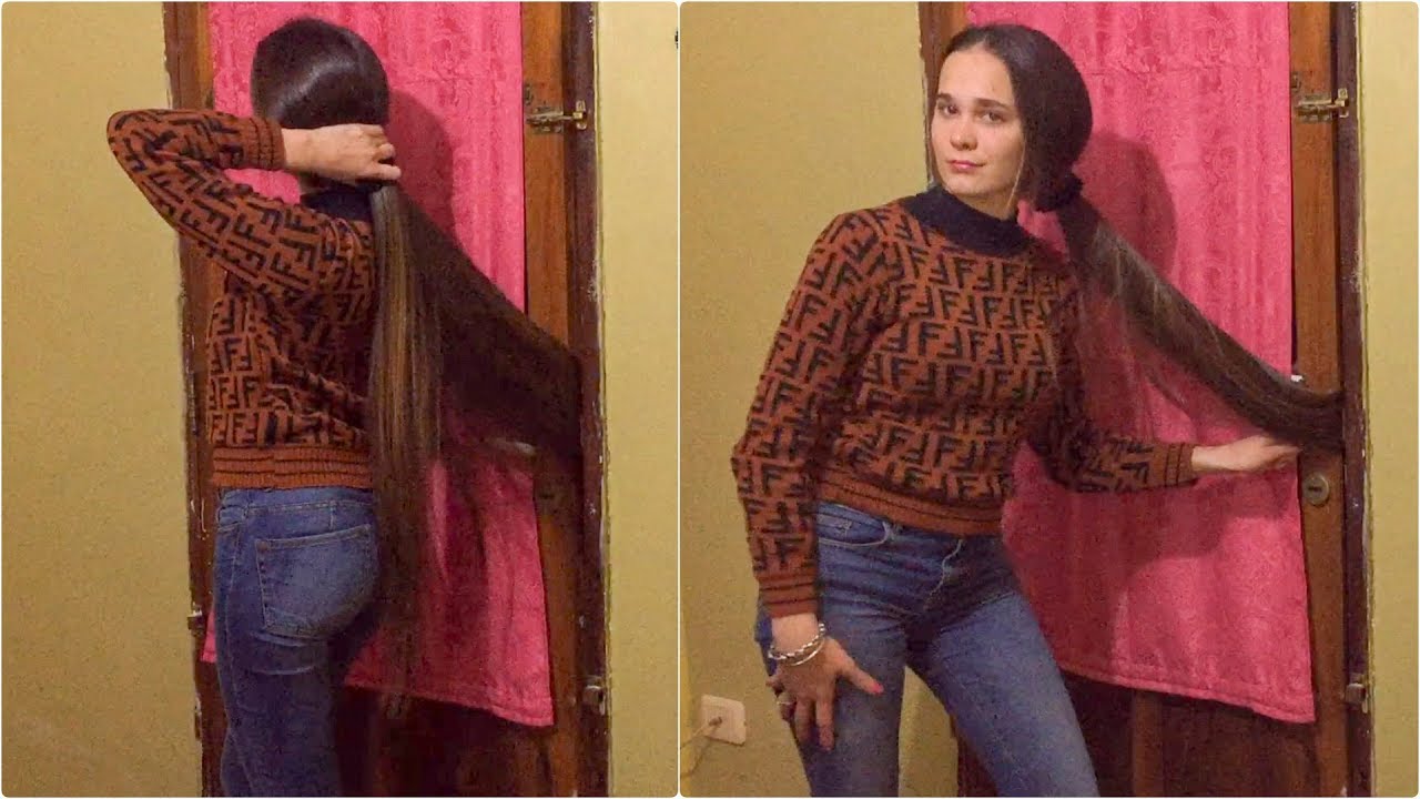 Long Ponytail Caught in Door