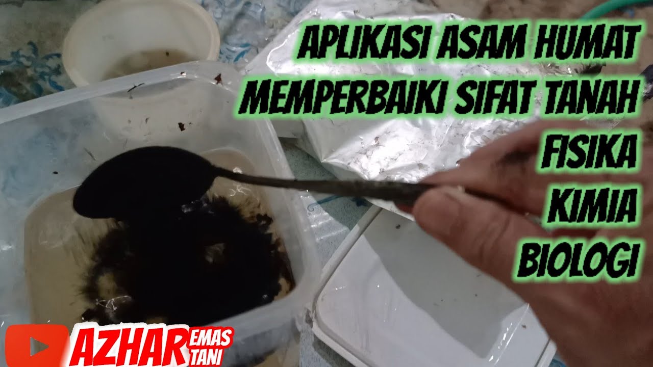 ASAM HUMAT SANGAT PENTING UNTUK MEMPERBAIKI SIFAT FISIKA KIMIA DAN BIOLOGI TANAH