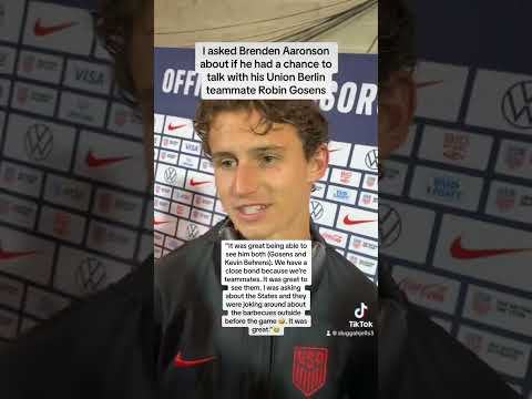 Brenden Aaronson talks on Union Berlin teammates Robin Gosens & Kevin Behrens intrigued by US BBQ Brenden Aaronson talks on Union Berlin teammates Robin Gosens & Kevin Behrens intrigued by US BBQ Thumbnail