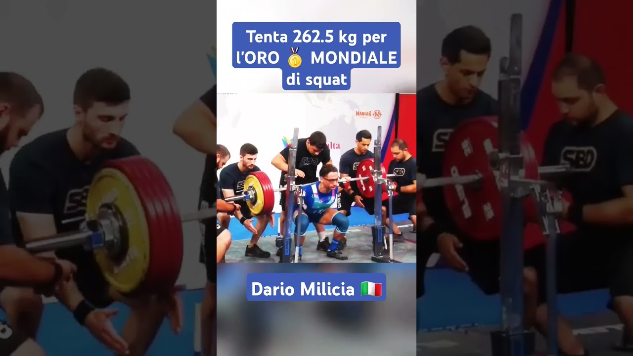 Oro mondiale di squat per Dario Milicia, -74 jr 